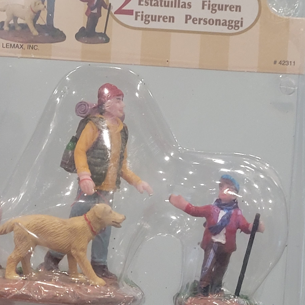 Lemax Adventurers with Dog Figurine Set